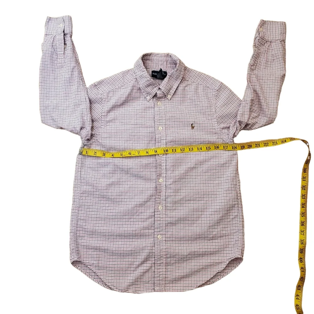 Ralph Lauren Button‎ Down Checked Long Sleeve Shirt Size L (14-16) Youth